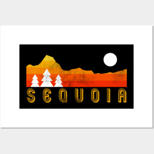 Sequoia national park retro vintage Posters and Art